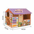 Load image into Gallery viewer, Fun and Vibrant Cardboard Cat House with Scratching Board
