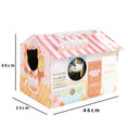 Load image into Gallery viewer, Fun and Vibrant Cardboard Cat House with Scratching Board
