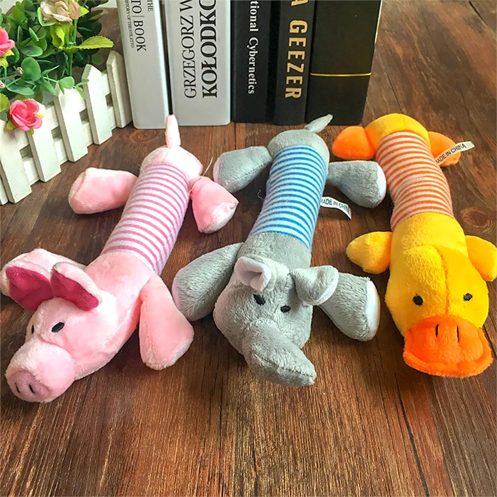 Adorable Animals Plush Toy with Squeaker