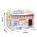 Load image into Gallery viewer, Fun and Vibrant Cardboard Cat House with Scratching Board
