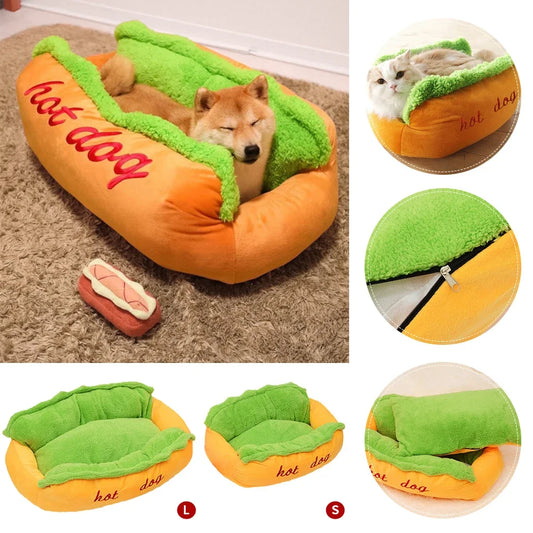 Hot dog pet bed