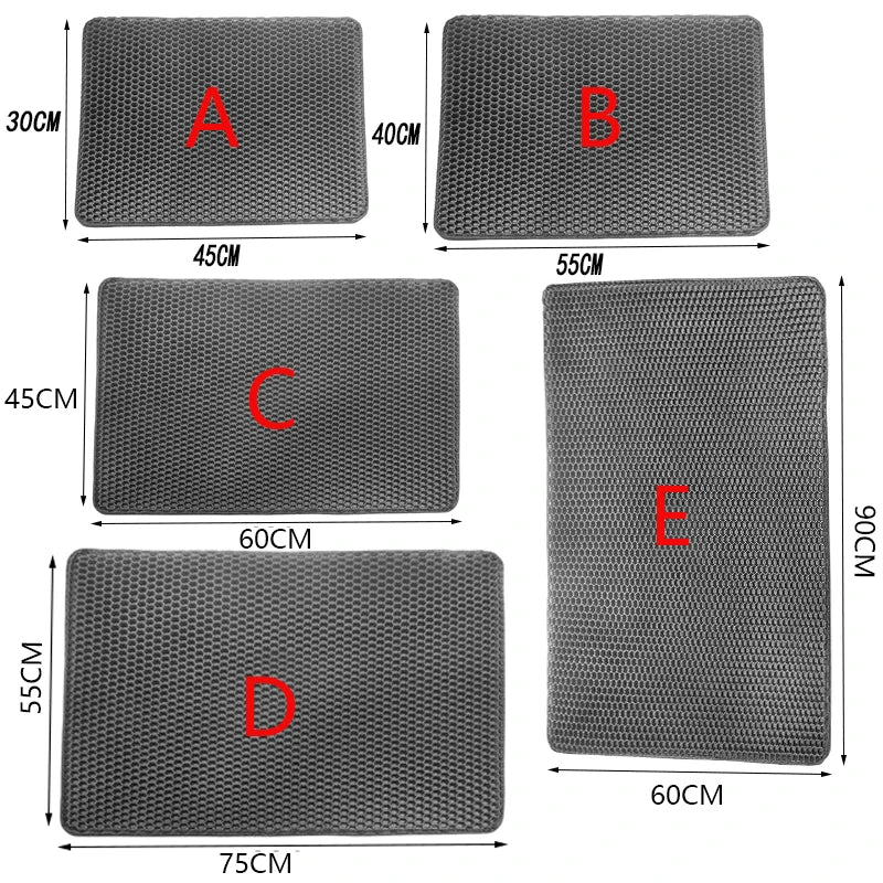 Waterproof Double Layer Cat Litter Mat: Clean and Foldable Pet Care