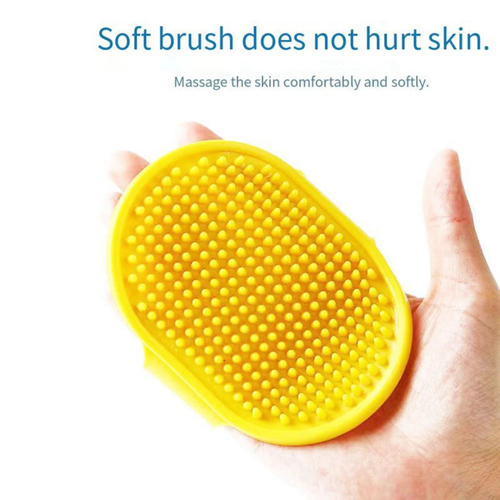 Pet Bath Silicone Massage Gloves Comb