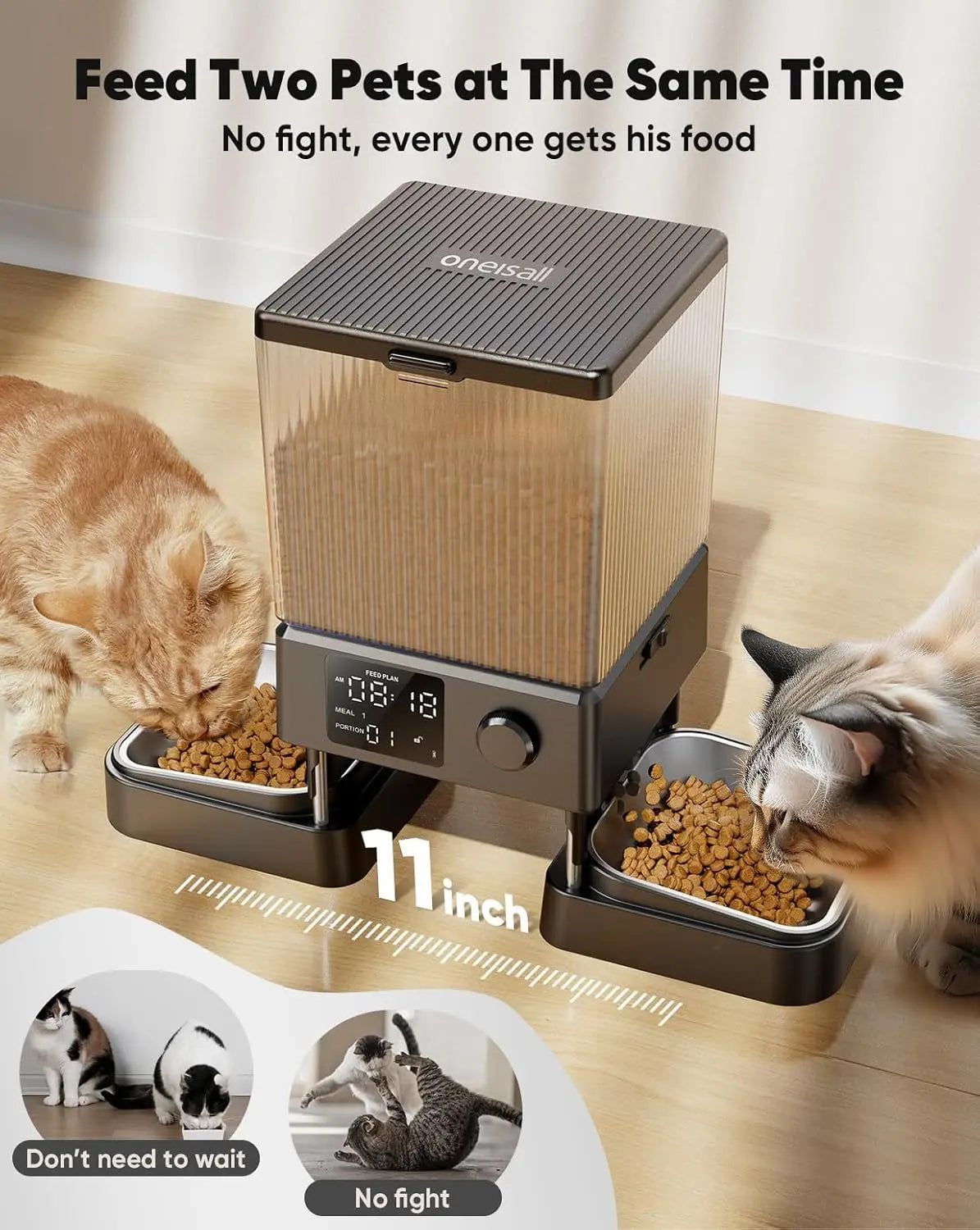 5L Automatic Cat Feeder for 2 Cats