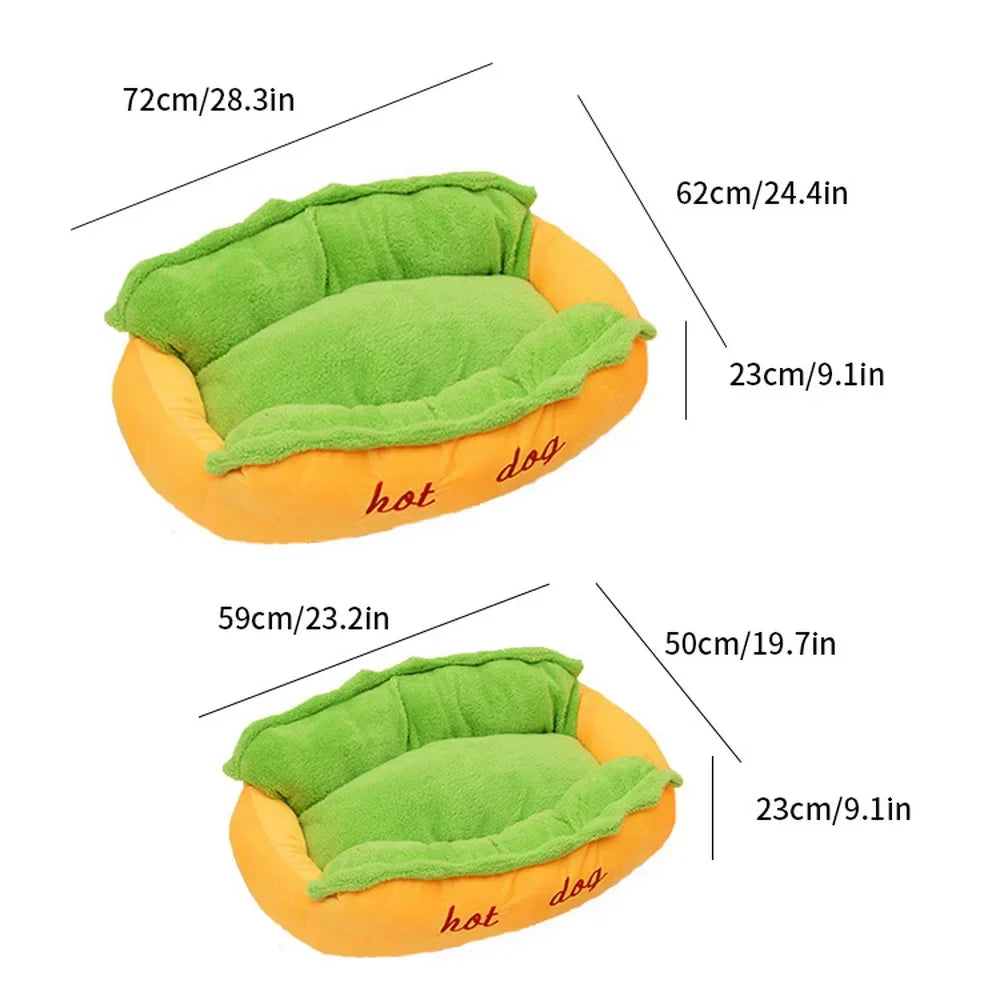 Hot dog pet bed