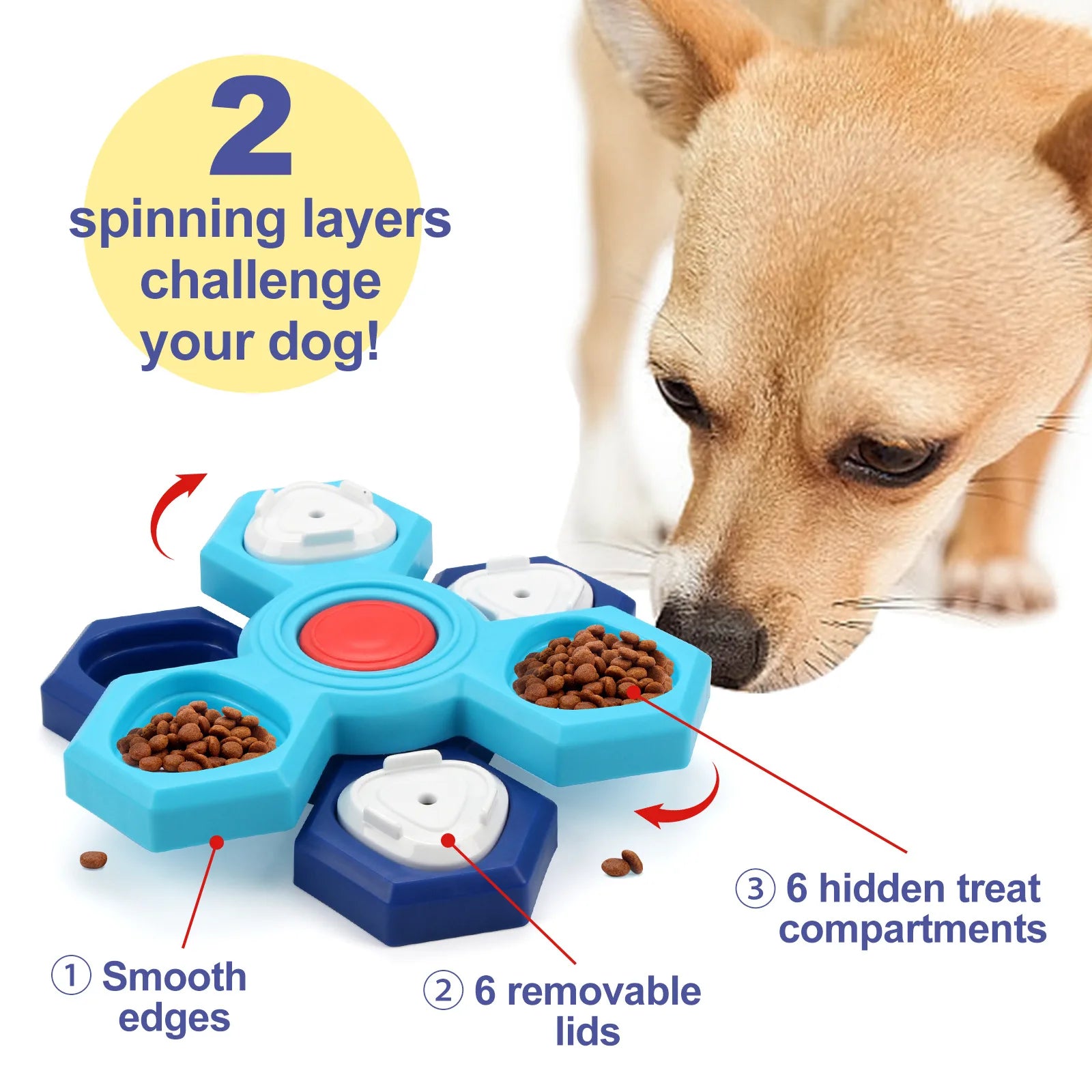 Interactive Dog Puzzle Toy & Treat Dispenser