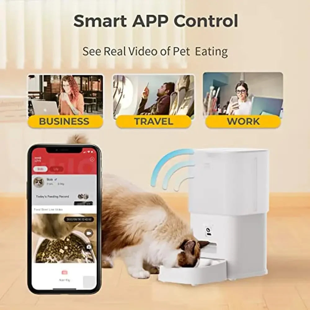 6L Smart Pet Feeder with Camera