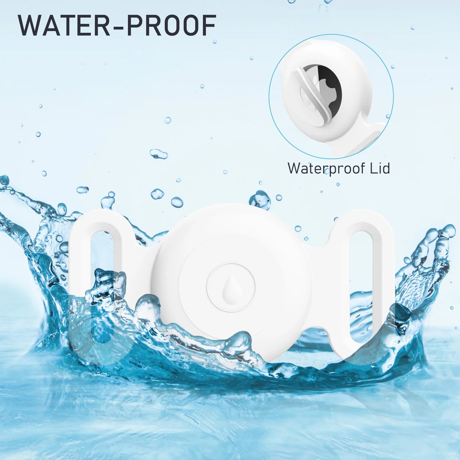 2-Pack Waterproof Silicone AirTag Holder