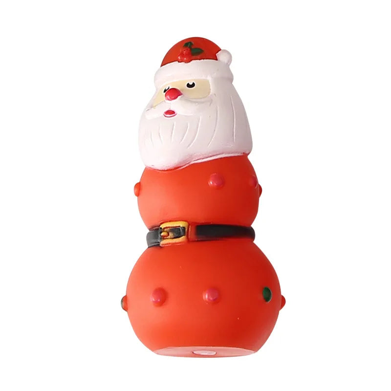 Christmas Tree Santa Bowling Pet Squeak Toy