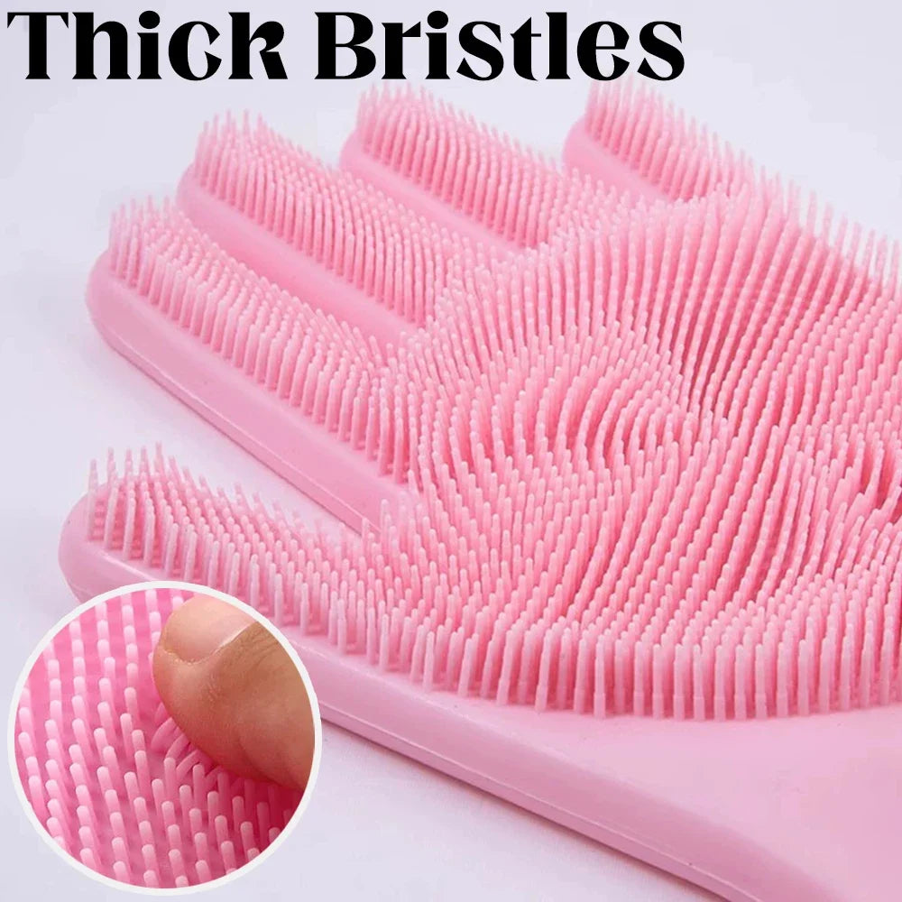 Silicone Pet Grooming Cleaning Gloves