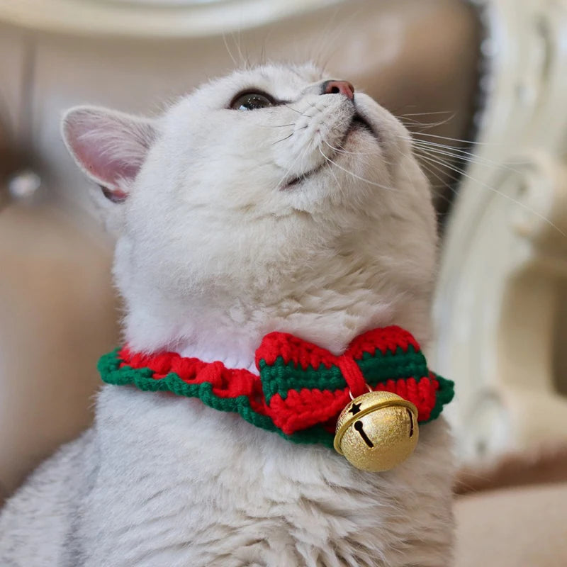 Christmas Pet Bibs and Bow Collar