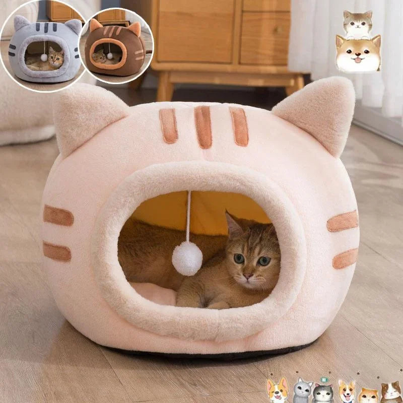 Semi-Enclosed Cat Bed