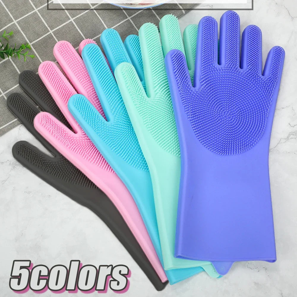 Silicone Pet Grooming Cleaning Gloves