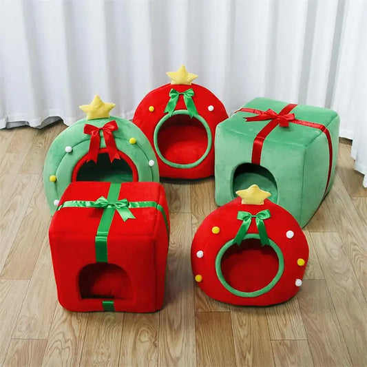 Christmas Tree Shape Pet Bed