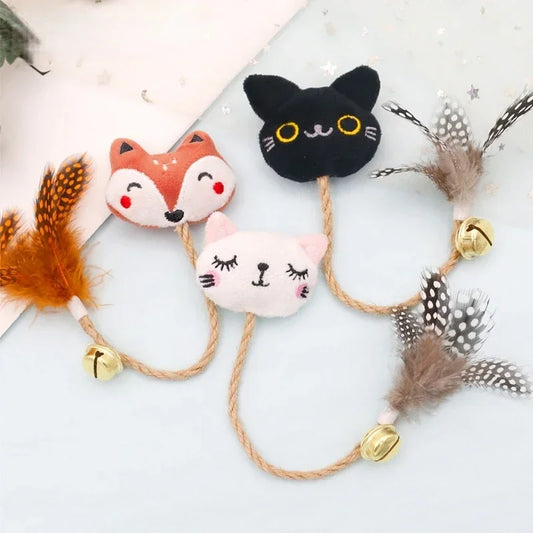 Interactive Cat Toy Set: Feather, Bell, Catnip, and More!