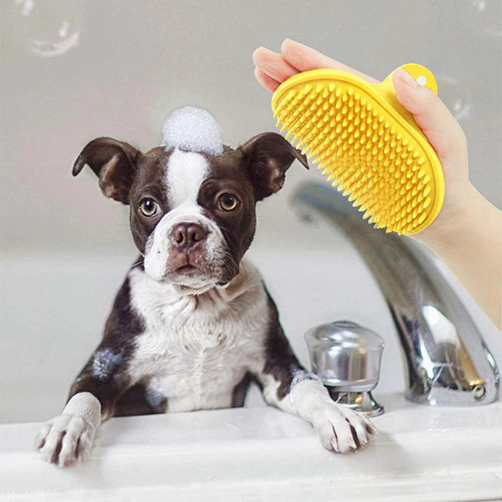 Pet Bath Silicone Massage Gloves Comb