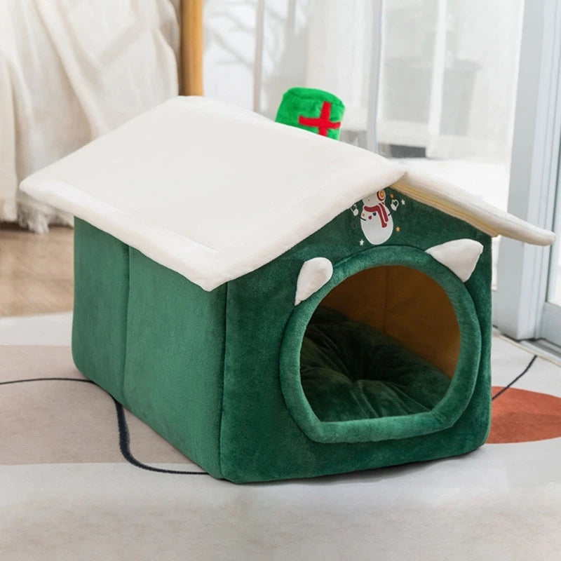 Breathable Plush Christmas Pet Bed