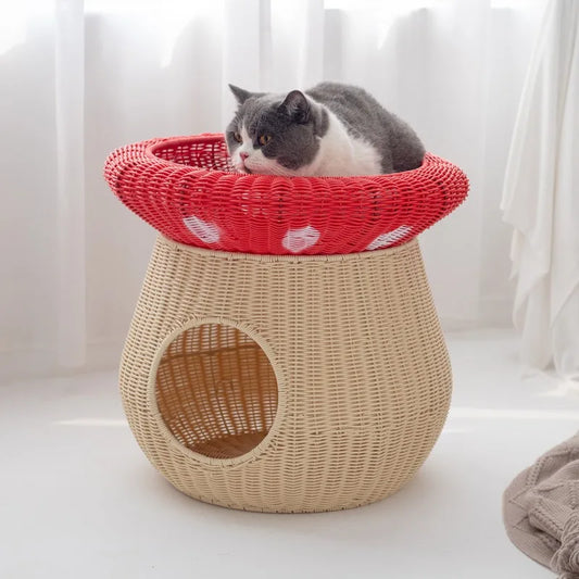 Imitation Rattan Cat Kennel