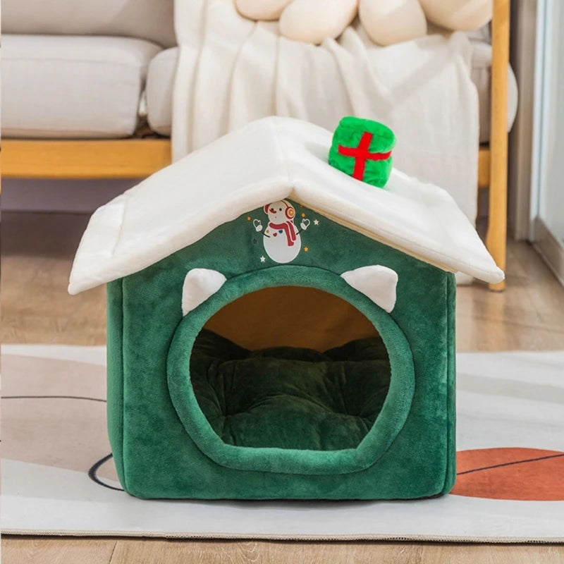 Breathable Plush Christmas Pet Bed