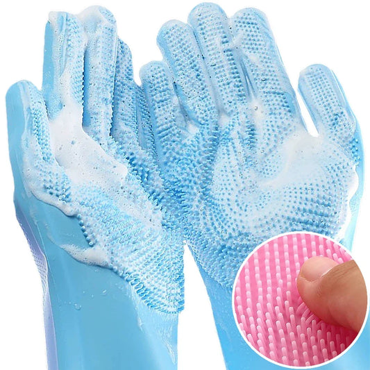 Silicone Pet Grooming Cleaning Gloves