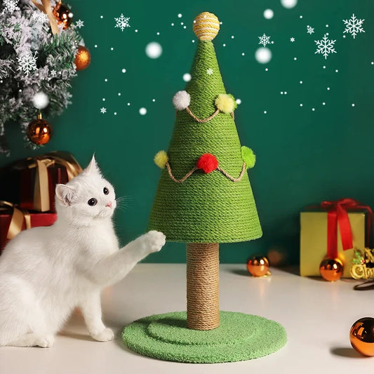 Christmas Tree Cat Climbing Rack and Sisal Scratching Post