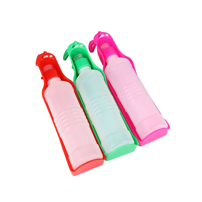 Portable Pet Water Bottle with Foldable Bowl