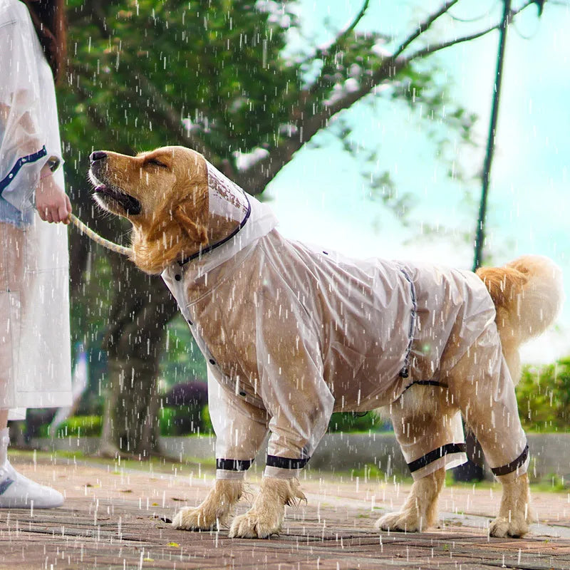 Clear Waterproof Pet Raincoat