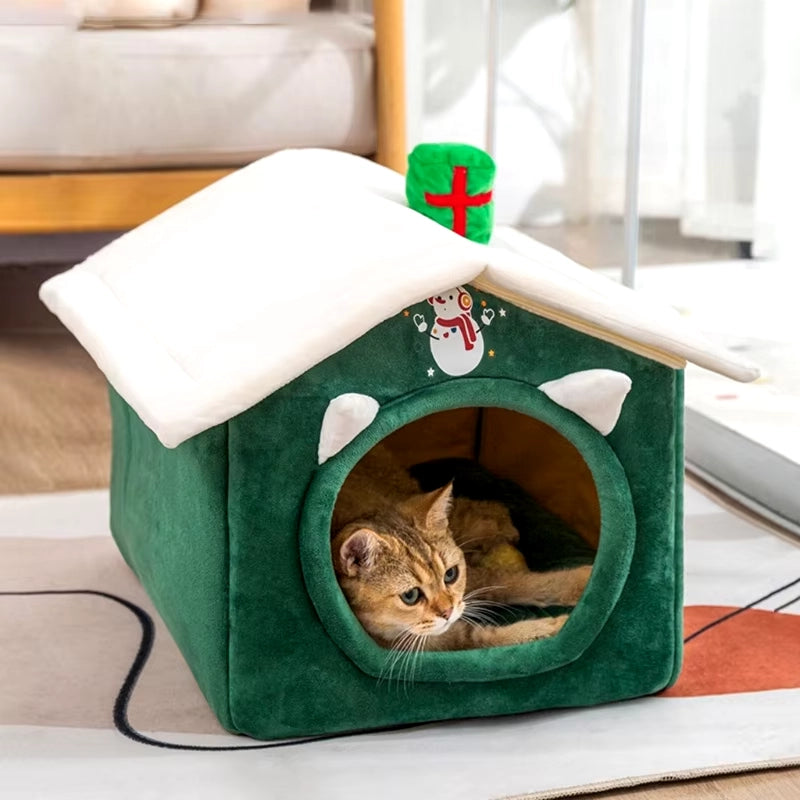 Breathable Plush Christmas Pet Bed