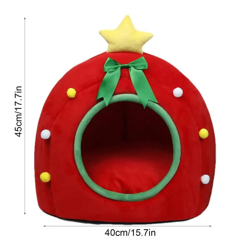 Christmas Tree Shape Pet Bed