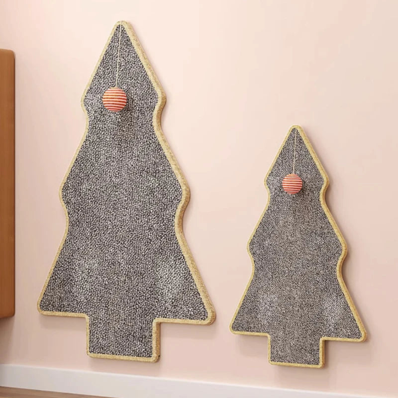 Christmas Tree Cat Scratch Board & Wall Sticker