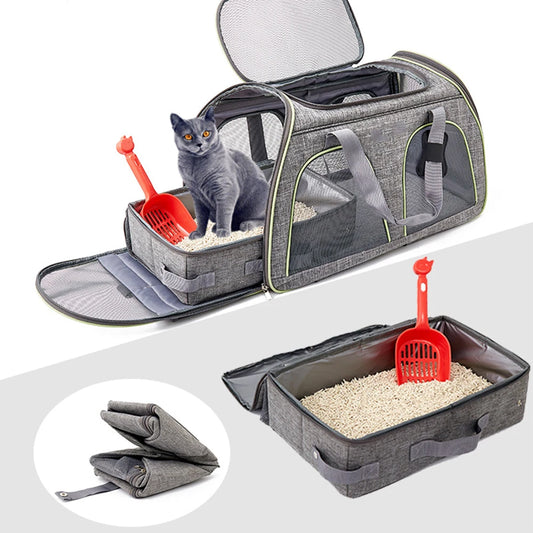 Portable Foldable Cat Travel Litter Box