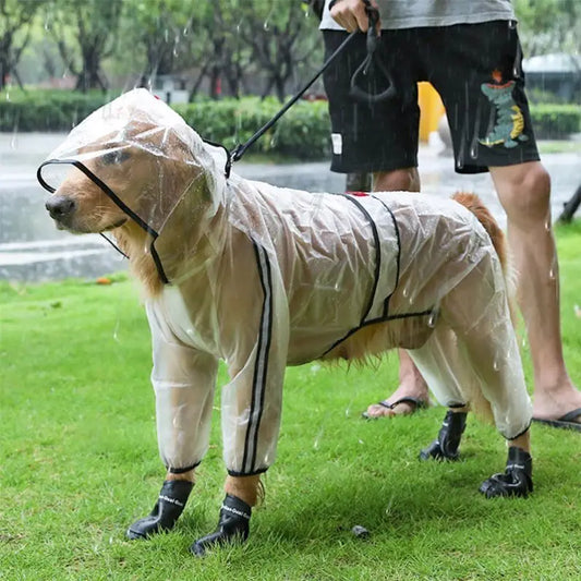 Clear Waterproof Pet Raincoat