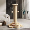 Load image into Gallery viewer, Solid Wood Pet Sisal Scratching Board with Turntable
