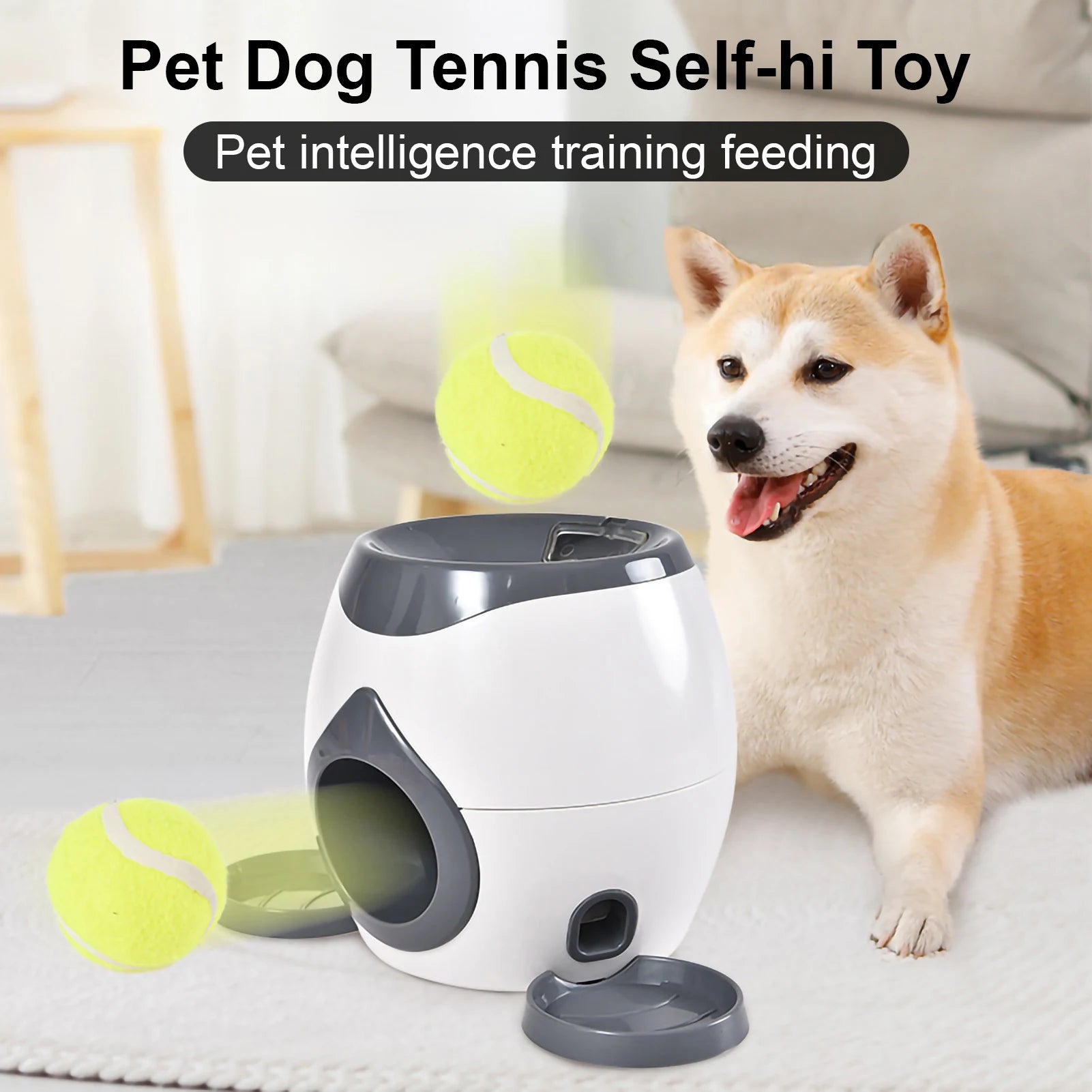 Automatic Dog Ball Launcher & Food Dispenser