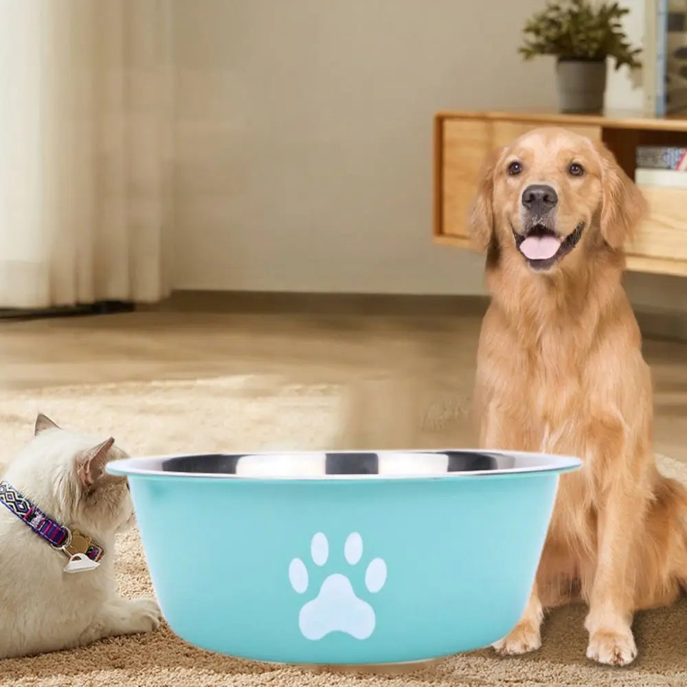 Non-Slip Stainless Steel Pet Bowl: Large Capacity and Rust-Resistant