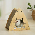 Load image into Gallery viewer, Wooden Cat Scratcher House
