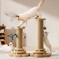 Load image into Gallery viewer, Solid Wood Pet Sisal Scratching Board with Turntable
