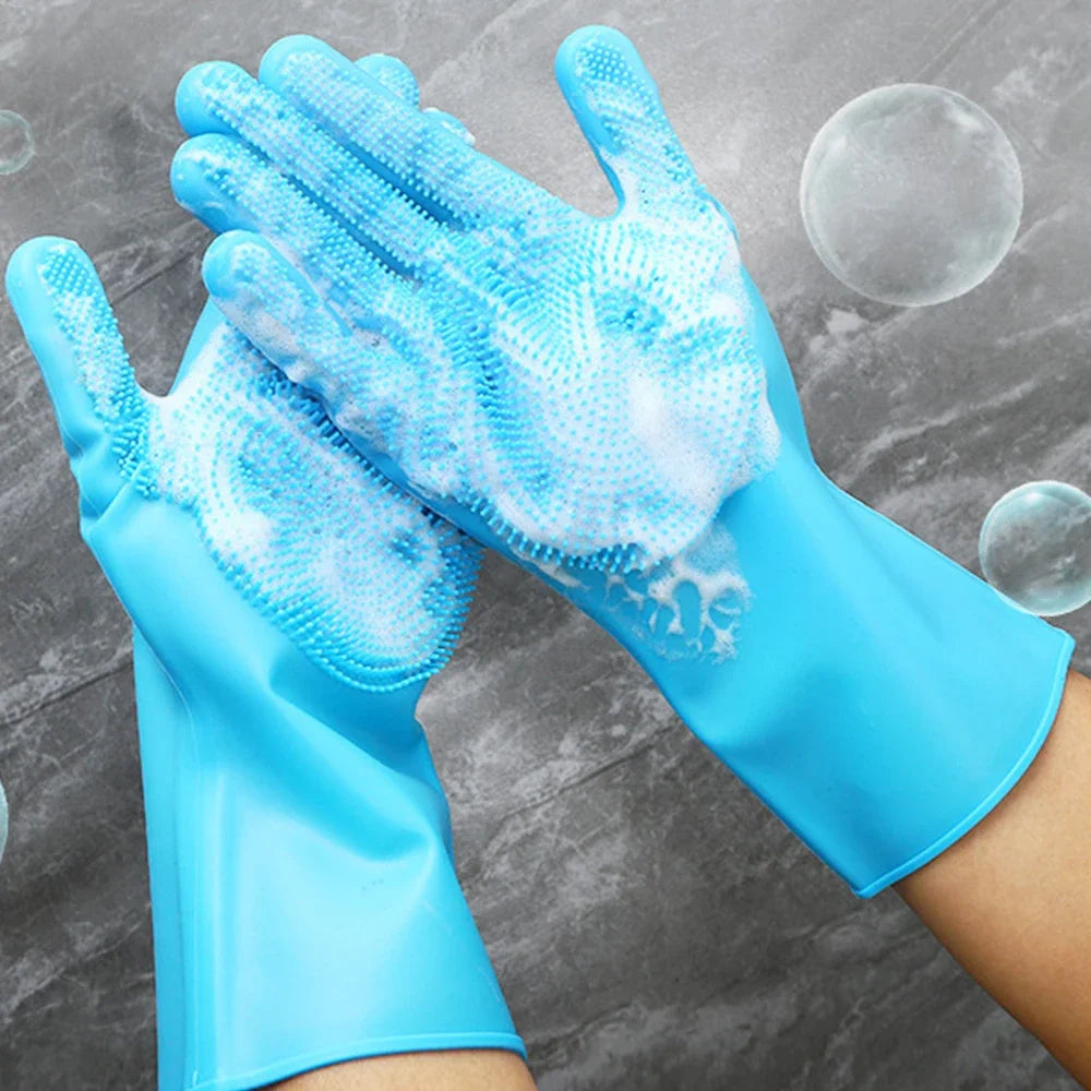 Silicone Pet Grooming Cleaning Gloves