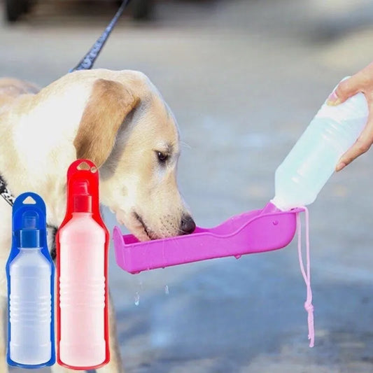 Portable Pet Water Bottle with Foldable Bowl