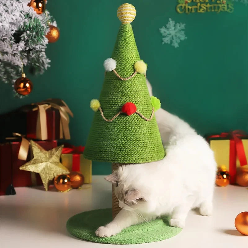 Christmas Tree Cat Climbing Rack and Sisal Scratching Post