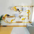 Load image into Gallery viewer, Wall-Mounted Cat Hammock with Scratching Posts, Ladder Steps & more
