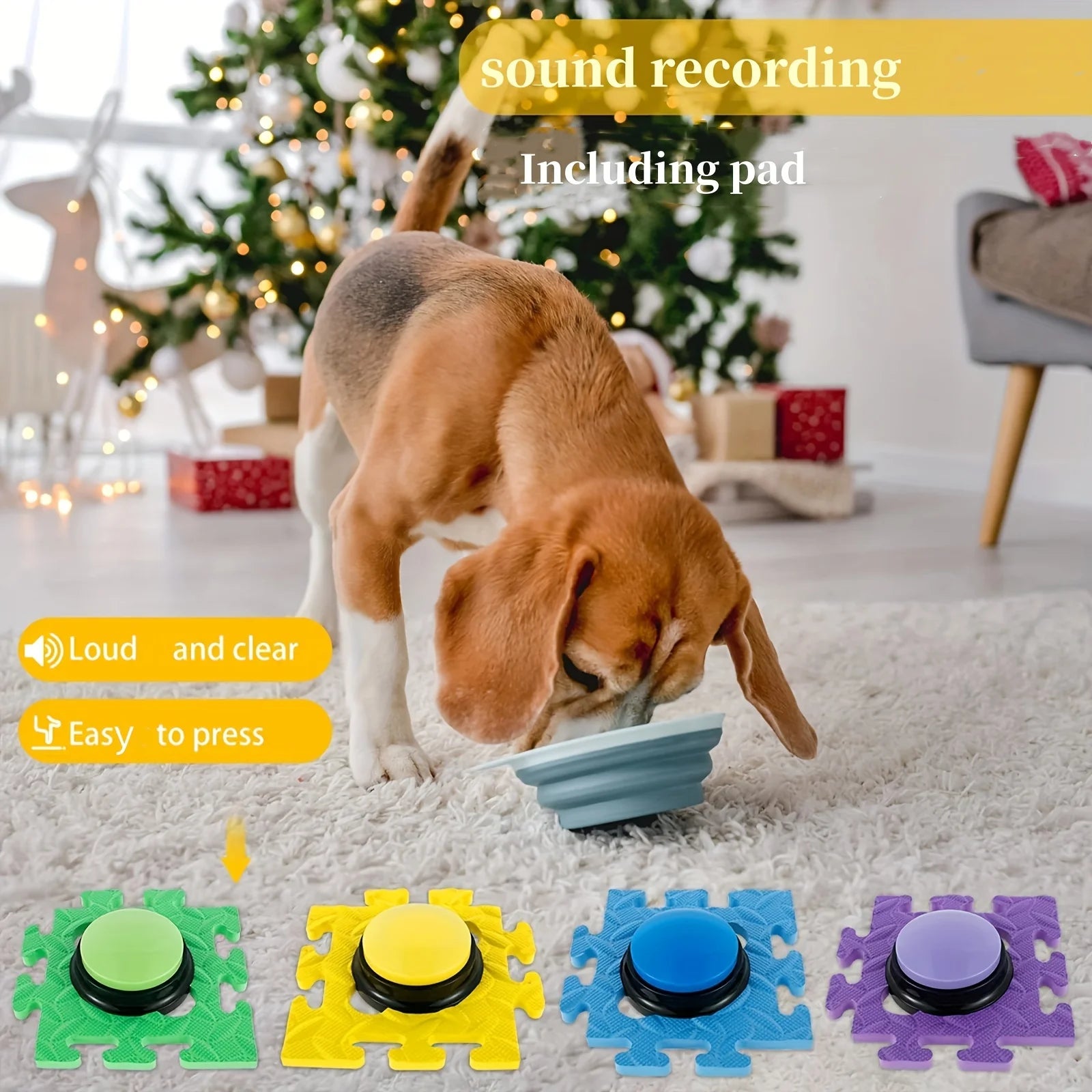 4pcs Recordable Talking Buttons