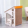 Load image into Gallery viewer, Multifunctional Wooden Cat Climbing Frame with Scratch Board and Nest
