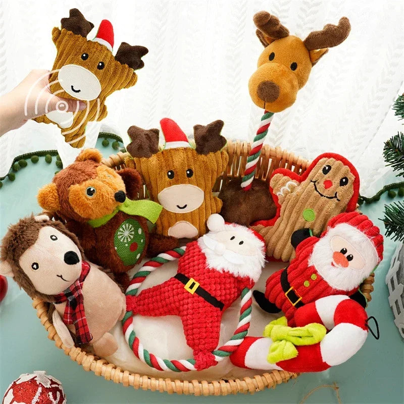 Xmas Plush Squeak Toys