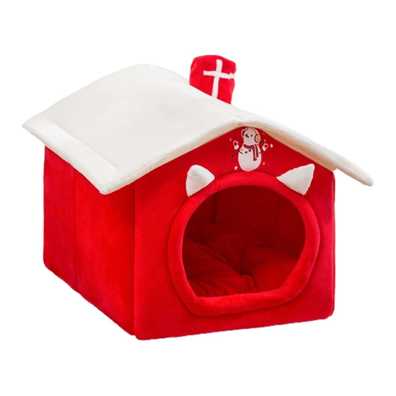 Breathable Plush Christmas Pet Bed