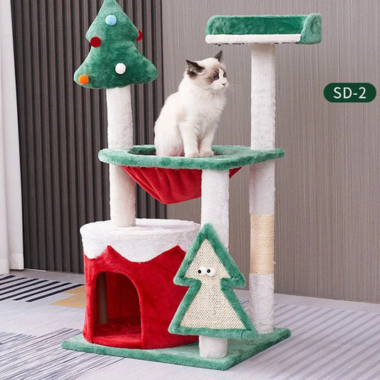 Christmas Cat Climbing Tower