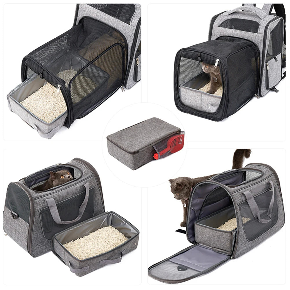 Portable Foldable Cat Travel Litter Box