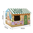 Load image into Gallery viewer, Fun and Vibrant Cardboard Cat House with Scratching Board
