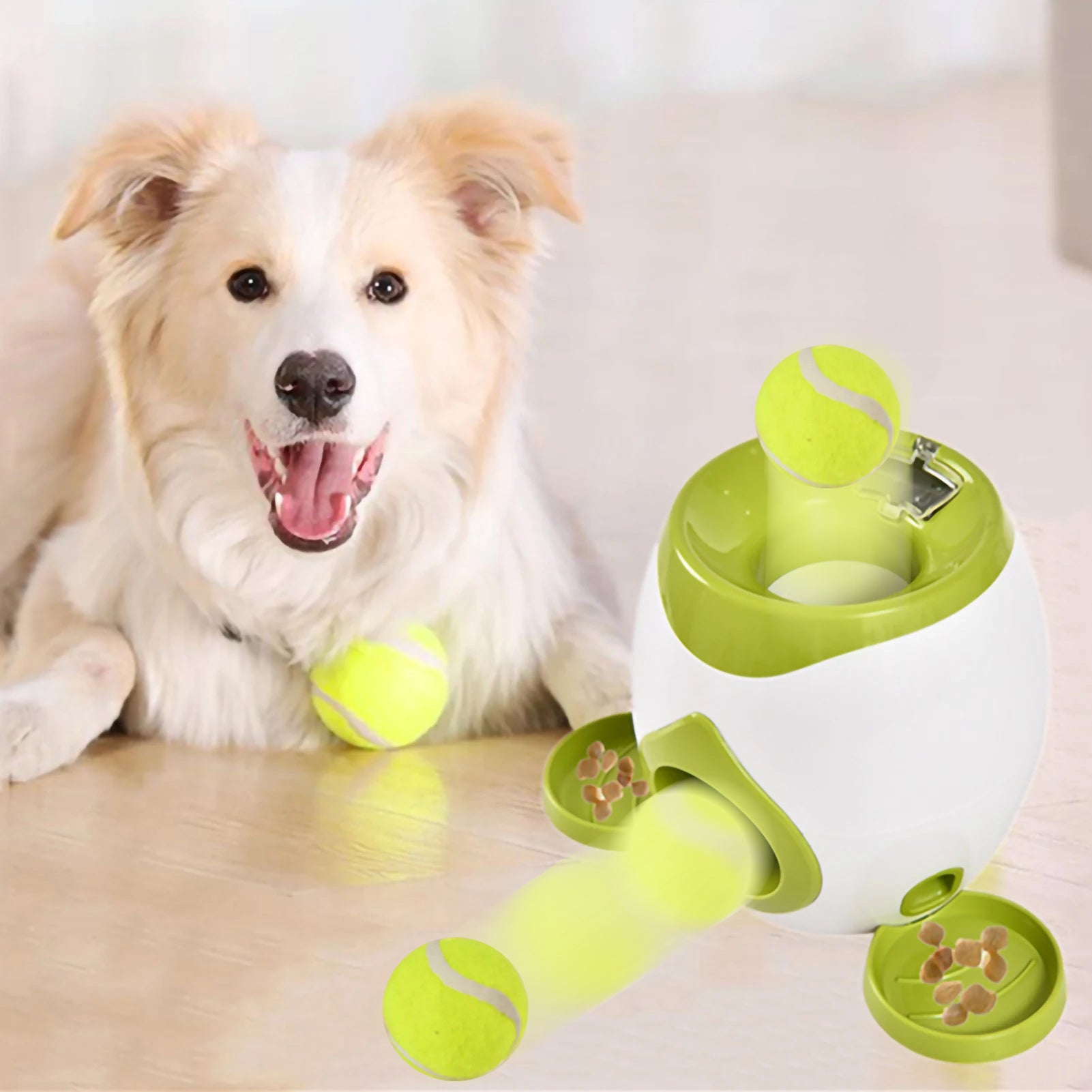 Automatic Dog Ball Launcher & Food Dispenser