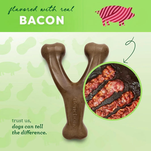 Tough Chew Toy with Authentic Bacon Taste for Heavy Chewers